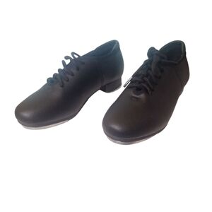 Theatricals Kids Black Dance Tap Shoes, Size 11.5